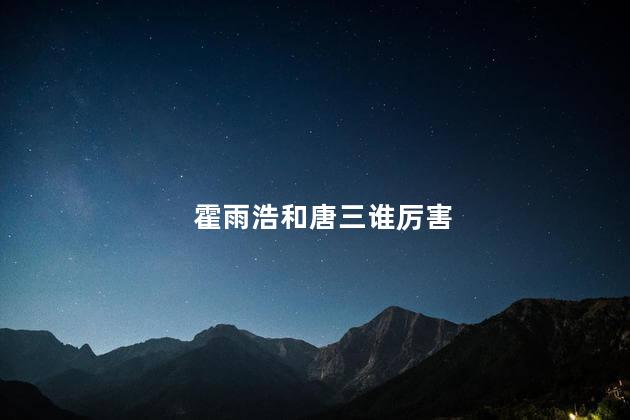 霍雨浩和唐三谁厉害