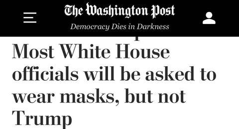 世卫组织警告群体免疫想法很危险 特朗普要求白宫人员戴口罩