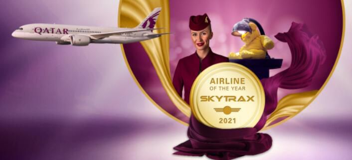 卡塔尔航空被Skytrax评为“2021年度最佳航空公司”