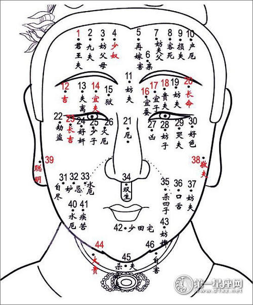 身上各个部位痣的图解