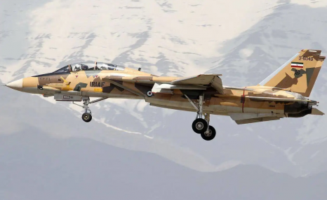 伊朗空军一架F14战机坠毁，两名飞行员跳伞，目前看没有生命危险